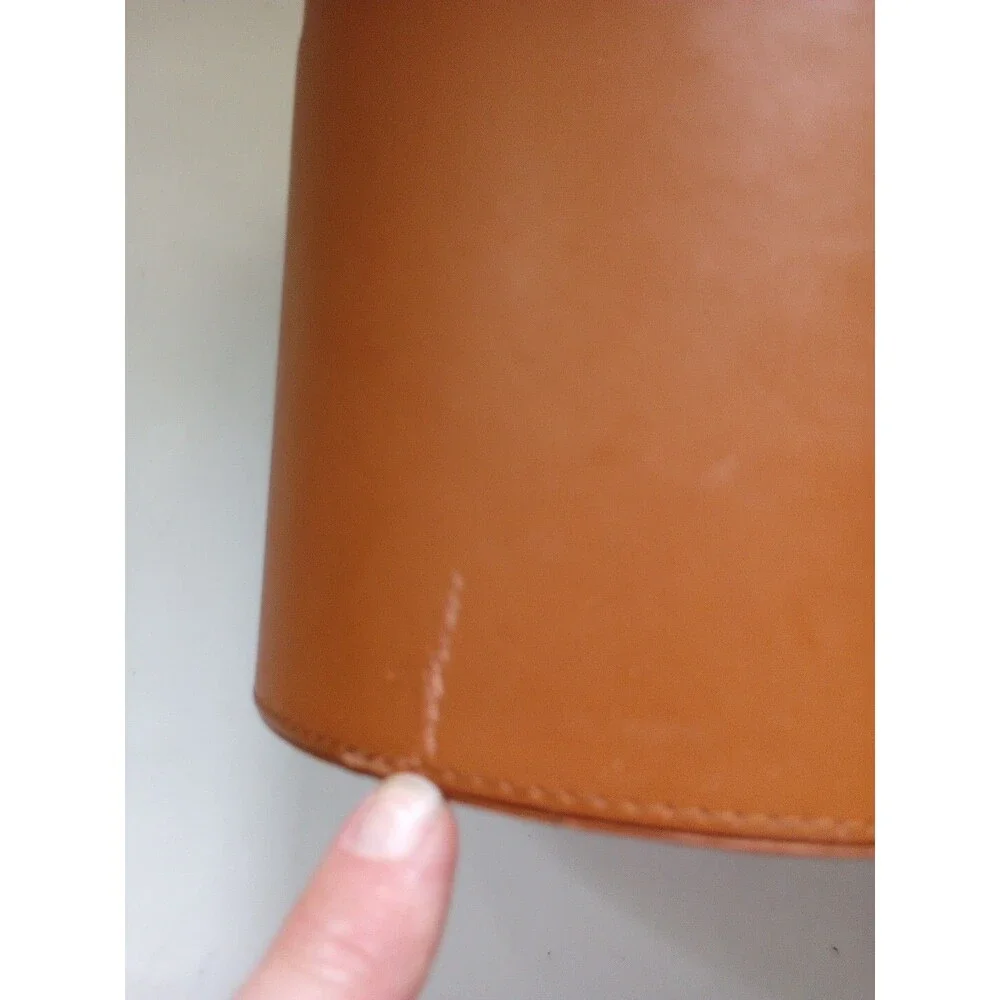 DYSON Airwrap Styler Leather Large Storage Hard Box Tan Brown CASE ONLY
